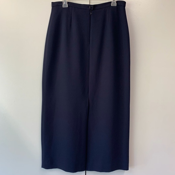 Casual Corner Collectibles Navy A-Line Skirt - sz 12 - Picture 2 of 6